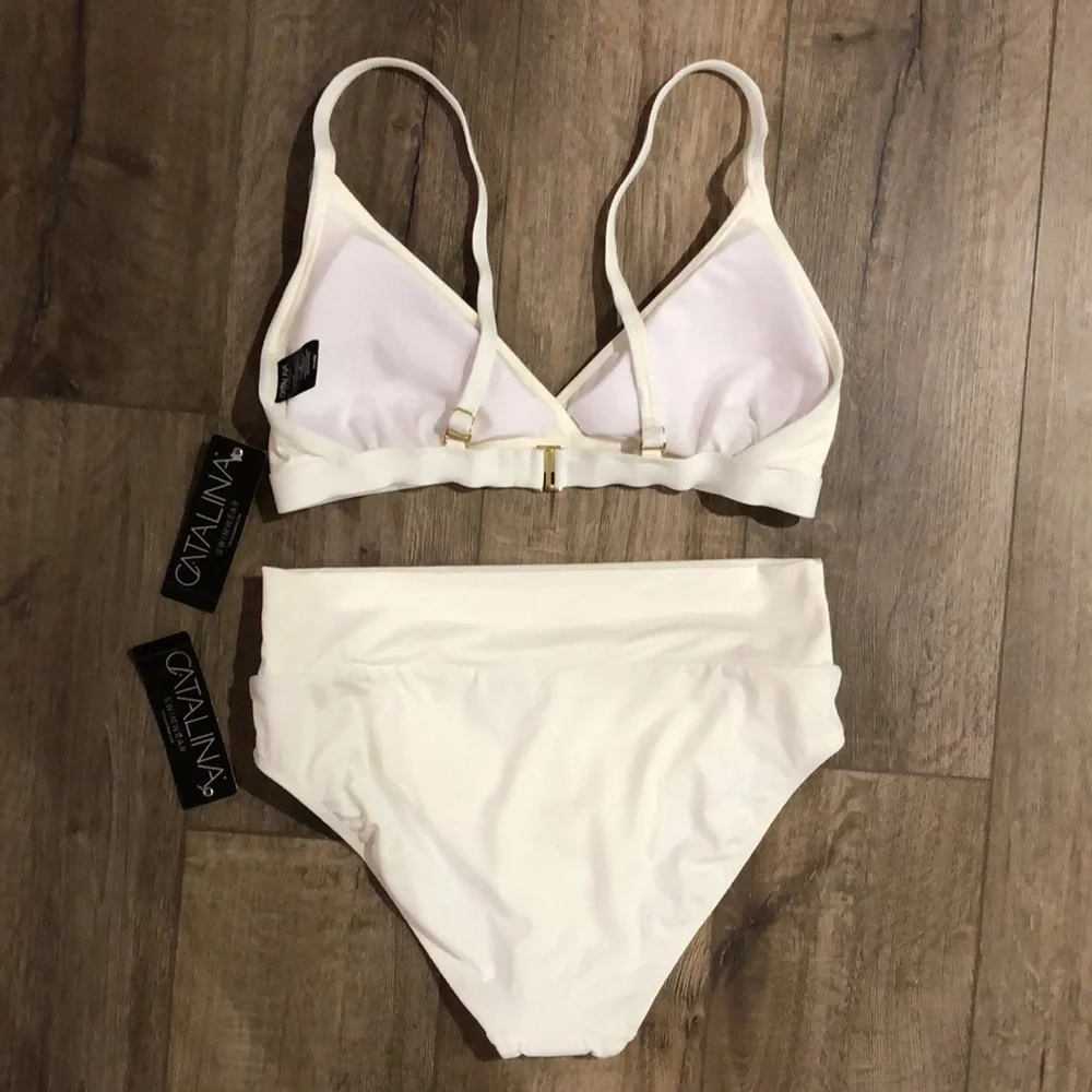 NWT! - CATALINA SWIMWEAR Cream & Gold Bikini Set